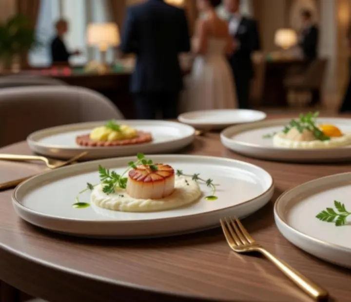 Sezónní gourmet pokrmy servírované v restauraci Boheluxat